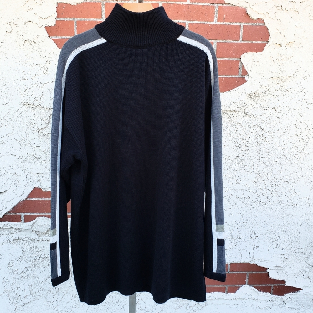 XL tall men BILLABONG 1/4 zip black sweater - Picture 12 of 15